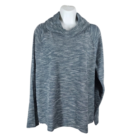 ORVIS COWL NECK HEATHERED LONG SLEEVE PULLOVER TOP - Picture 1 of 8